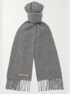 Wool Fringe Muffler Grey Melange - ACNE STUDIOS - BALAAN 2