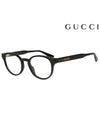 Round Acetate Eyeglasses Black - GUCCI - BALAAN.