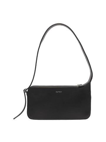 One Racer Baguette Leather Shoulder Bag Black - COURREGES - BALAAN 1