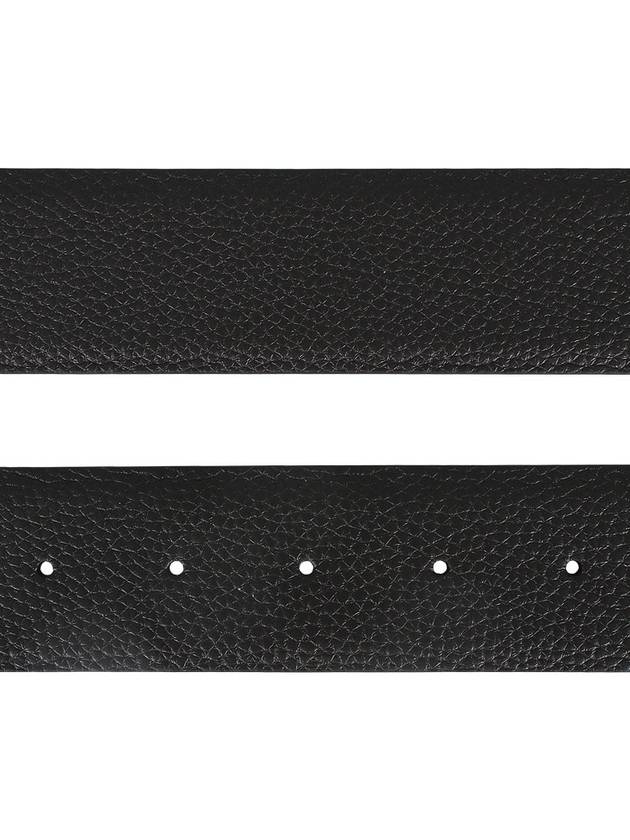 Sliver Soft Grain Leather T Icon Belt Brown Black - TOM FORD - BALAAN 5