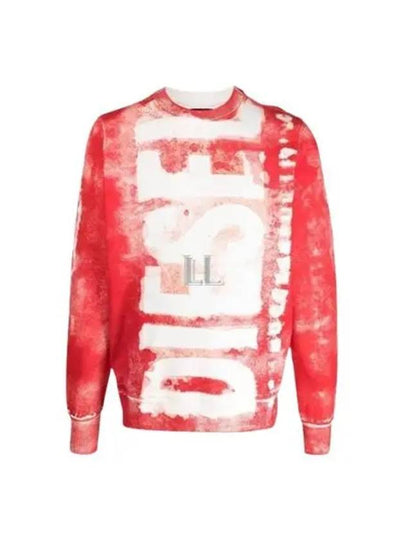 S Giny Logo Bleed Effect Sweatshirt Red - DIESEL - BALAAN 2