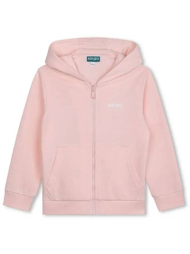 Kids Logo Hooded Jacket Light Pink - KENZO - BALAAN 3