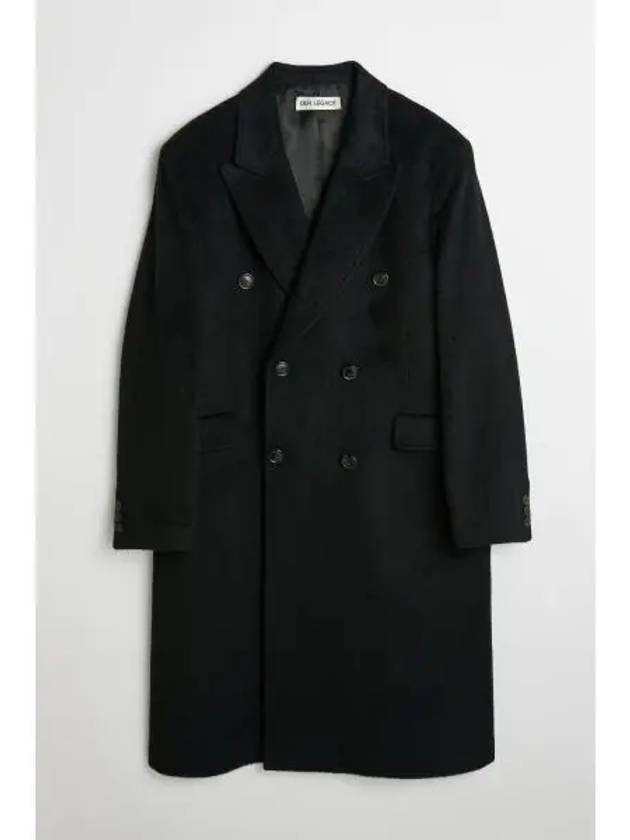 Men's Hairy Wool Whale Double Coat Black - OUR LEGACY - BALAAN 2