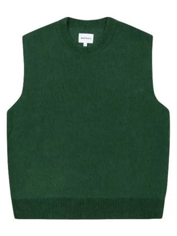 Manfred Chenille Vest Bottle Green - NORSE PROJECTS - BALAAN 1