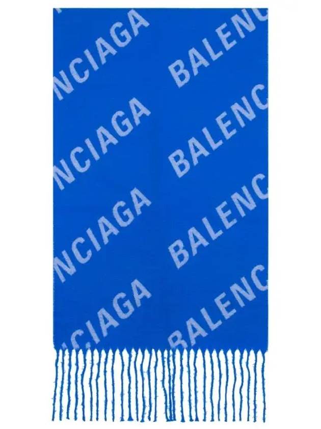 All-Over Logo Muffler Blue - BALENCIAGA - BALAAN 3