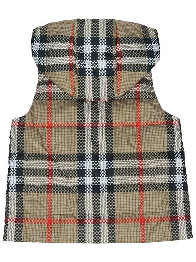 Vintage Check Reversible Hooded Padded Vest Beige - BURBERRY - BALAAN 4