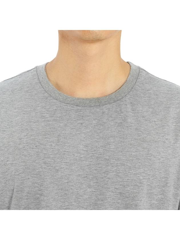 Men's Side Slit Relaxed Short Sleeve T-Shirt Light Grey - THOM BROWNE - BALAAN 9