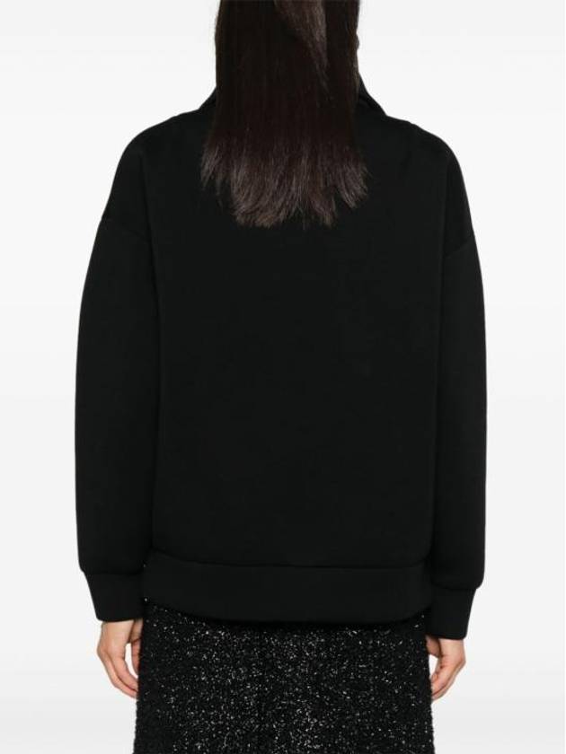 Viscose Jersey Zip Sweatshirt Black - GUCCI - BALAAN 4