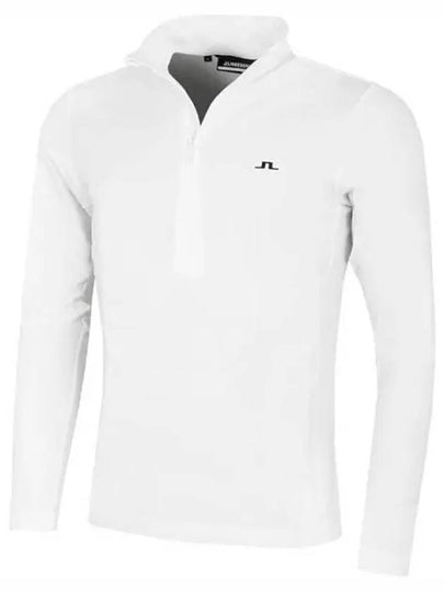 Luke Quarter Zip Mid Layer Long Sleeve T-Shirt White - J.LINDEBERG - BALAAN 2