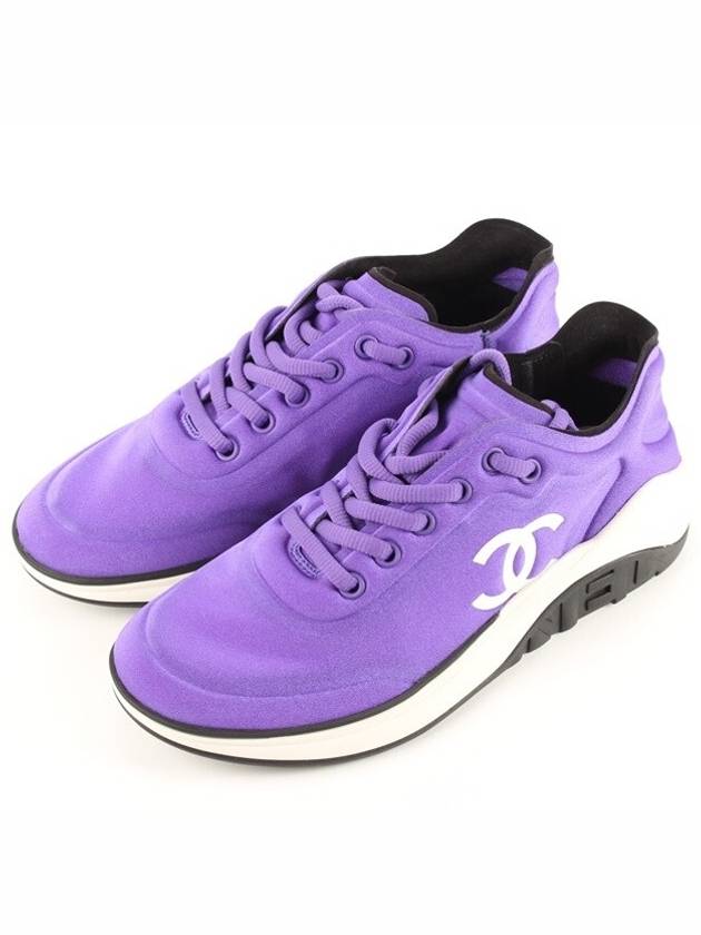 CC logo violet sneakers 36 5 - CHANEL - BALAAN 1