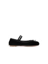 Mary Jane Velvet Ballerina Black - MIU MIU - BALAAN 2