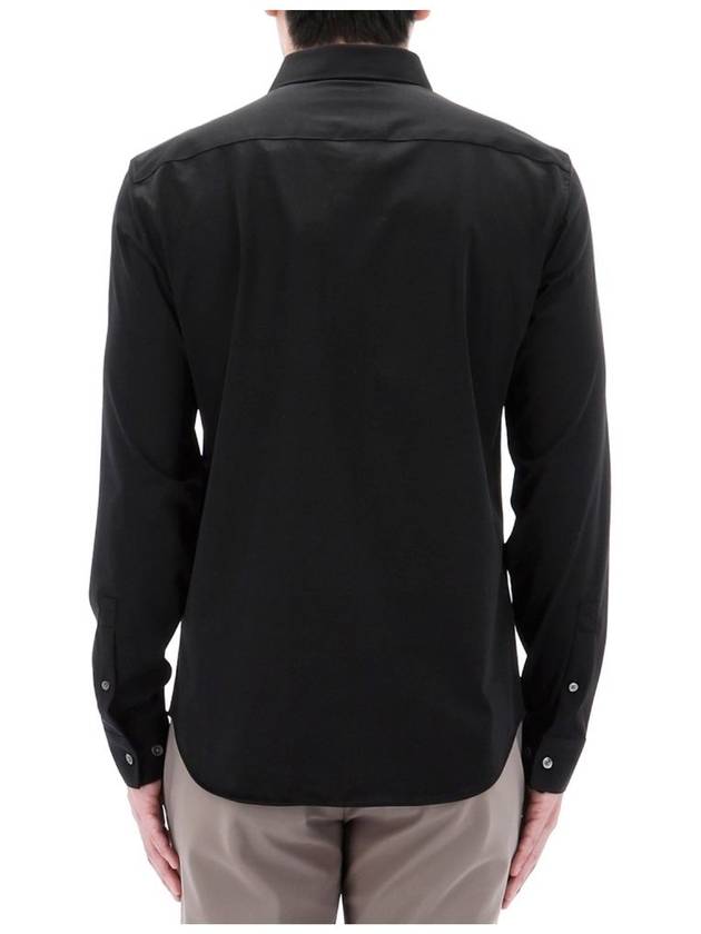 Structure Knit Sylvain Long Sleeve Shirt Black - THEORY - BALAAN 5