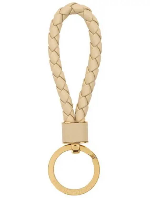 Intrecciato leather key ring holder - BOTTEGA VENETA - BALAAN 1