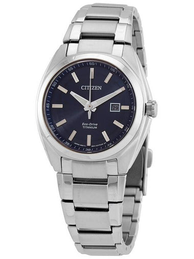 Citizen Eco Drive Blue Dial Titanium Ladies Watch EW2210-53L - CITIZEN - BALAAN 1