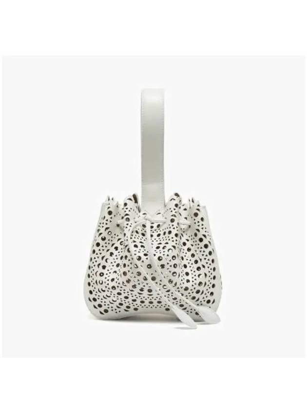 Rose Marie 16 Punching Bucket Bag White - ALAIA - BALAAN 3