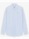 Small Fox Head Patch Classic Long Slevee Shirt Light Blue - MAISON KITSUNE - BALAAN 2