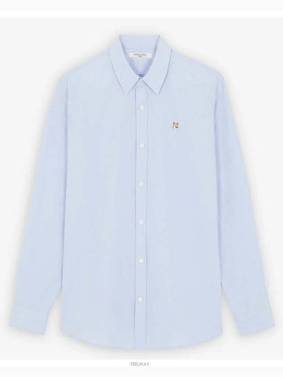 Small Fox Head Patch Classic Long Slevee Shirt Light Blue - MAISON KITSUNE - BALAAN 2