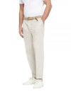 Lace Sure Fit Cotton Straight Pants Light Beige - BRUNELLO CUCINELLI - BALAAN 2