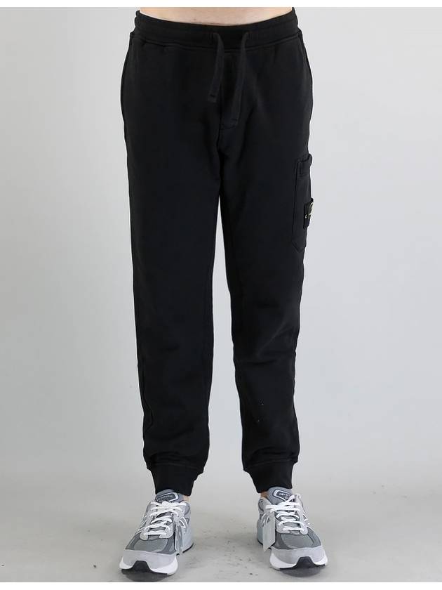 Compass Badge Capered Track Pants Black - STONE ISLAND - BALAAN 4