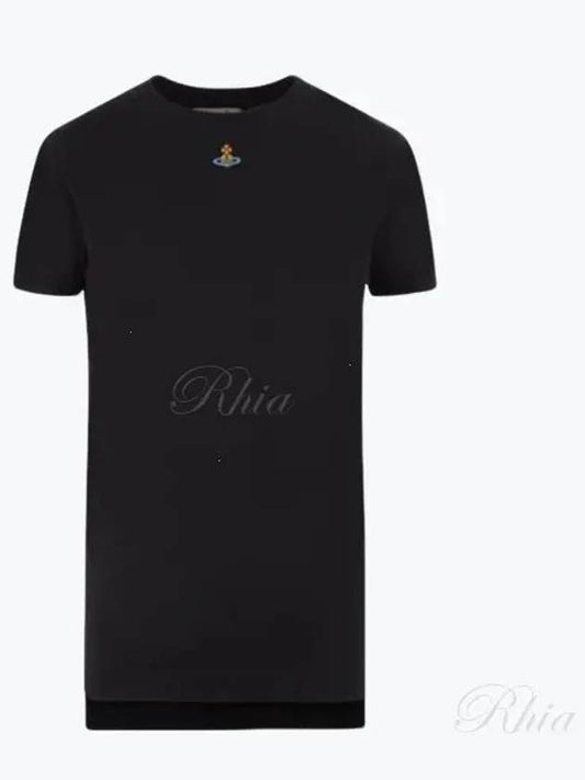 Embroided ORB Peru Short Sleeve T-Shirt Black - VIVIENNE WESTWOOD - BALAAN 2