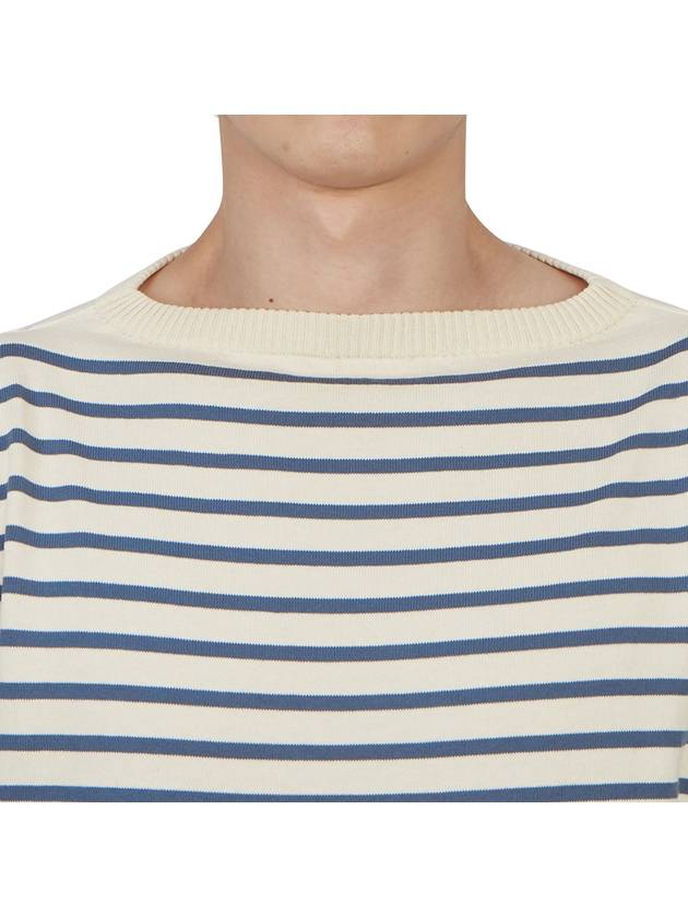 Boatman Organic Cotton Short Sleeve Knit Top Striped Royal Blue Ivory - ANDERSEN-ANDERSEN - BALAAN 7