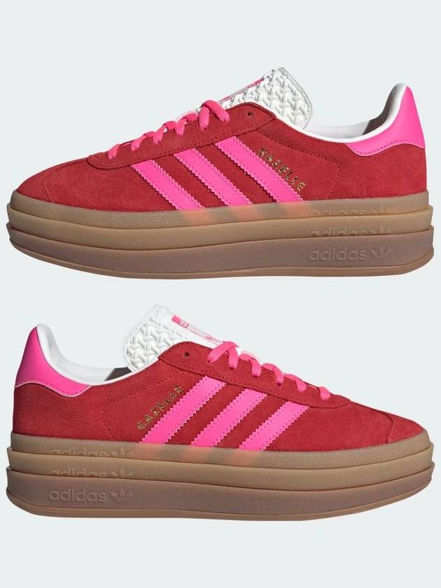 Women's Gazelle Bold College It Red Lucid Pink - ADIDAS - BALAAN 4