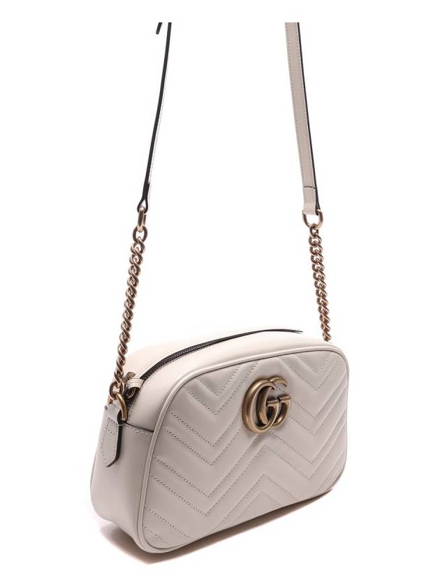 GG Marmont Matelasse Small Chain Shoulder Bag White - GUCCI - BALAAN 4