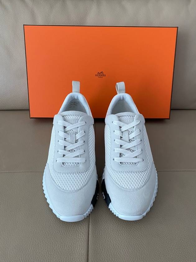 Women s Bouncing Sneakers White Blanc Mesh H232173Z - HERMES - BALAAN 2