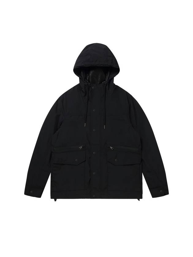 Men's Anorak Hooded Windbreaker Black SW23AWJP01BK - SOLEW - BALAAN 1