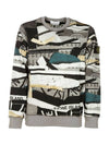 Wappen Patch Collage Effect Sweat Sweatshirt - STONE ISLAND - BALAAN 1