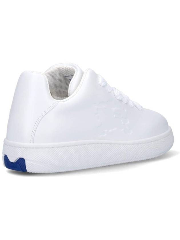 Kids Embossed Logo Leather Sneaker White - BURBERRY - BALAAN 5