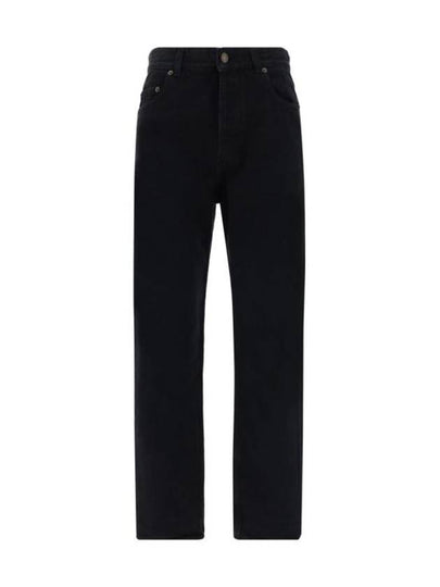 Vanessa Denim Straight Jeans Black - SAINT LAURENT - BALAAN 2