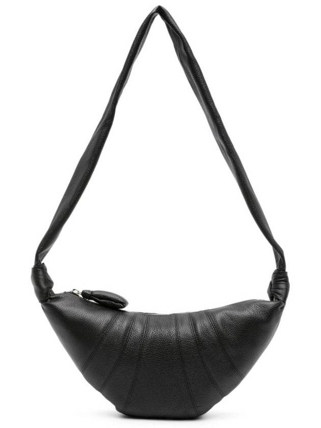 Soft Grained Leather Small Croissant Crossbody Bag Black - LEMAIRE - BALAAN 2