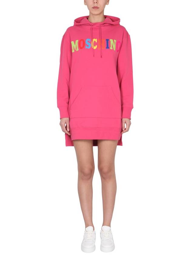 Dress WITH Multicolor Flock Logo 045005282206 B0040175487 - MOSCHINO - BALAAN 1