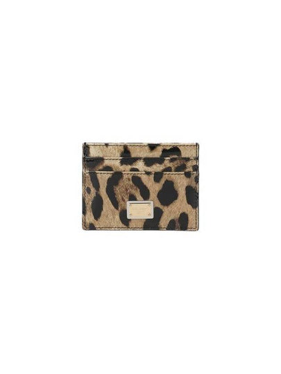 Leopard Print Leather Card Wallet Brown B0020373863 - DOLCE&GABBANA - BALAAN 2