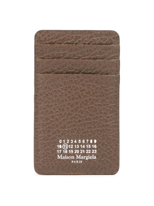 4 Stitch Leather Card Wallet Dark Brown - MAISON MARGIELA - BALAAN 1