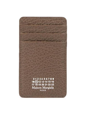 4 Stitch Leather Card Wallet Dark Brown - MAISON MARGIELA - BALAAN 1