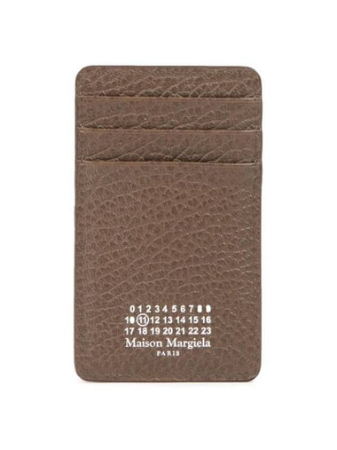 4 Stitch Leather Card Wallet Dark Brown - MAISON MARGIELA - BALAAN 1