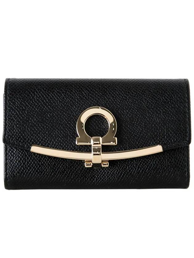 Gancini Key Holder Black - SALVATORE FERRAGAMO - BALAAN 2