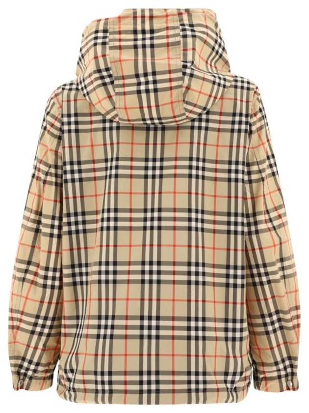 Check Hooded Jacket Archive Beige - BURBERRY - BALAAN 3