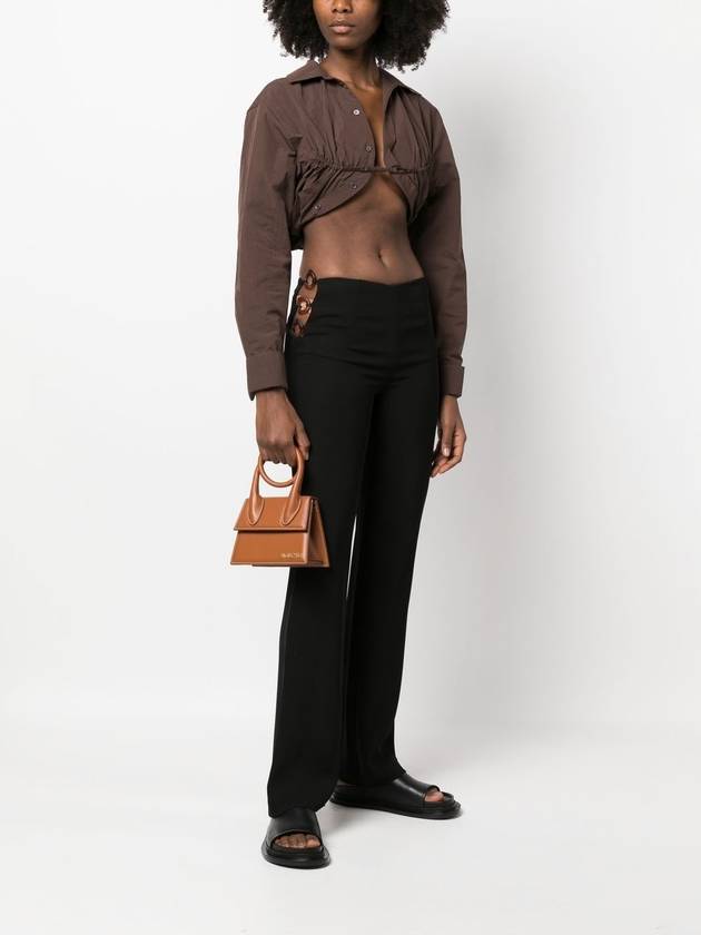 Coil Handle Le Chiquito Tote Bag Brown - JACQUEMUS - BALAAN 3