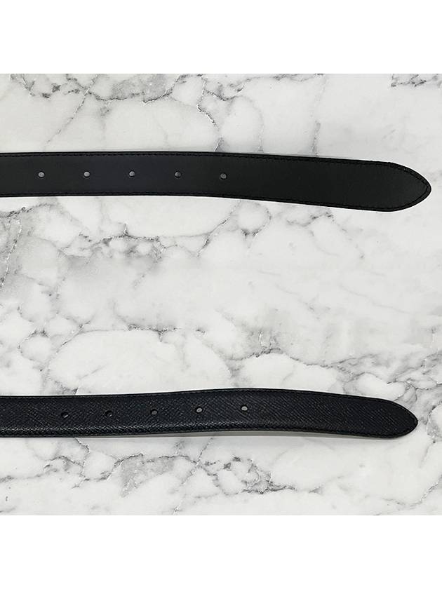 Paris Belt 25mm Black Vibrated Brass UBL029 AL0036 0015 - AMI - BALAAN 9