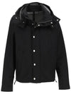 Heart Logo Nylon Hooded Jacket Black - AMI - BALAAN 2