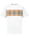 Kids Vintage Check Panel Short Sleeve T-Shirt White - BURBERRY - BALAAN 3