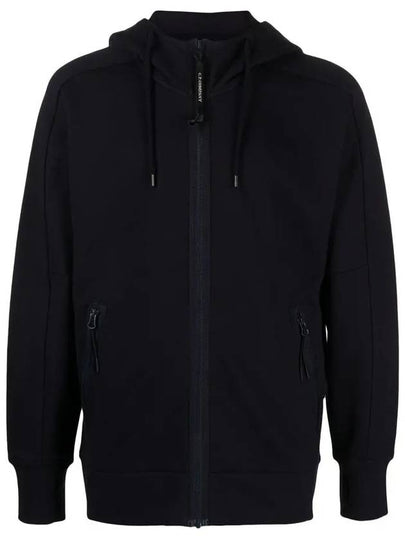 Diagonal Raised Fleece Goggle Hooded Jacket Navy - CP COMPANY - BALAAN 2