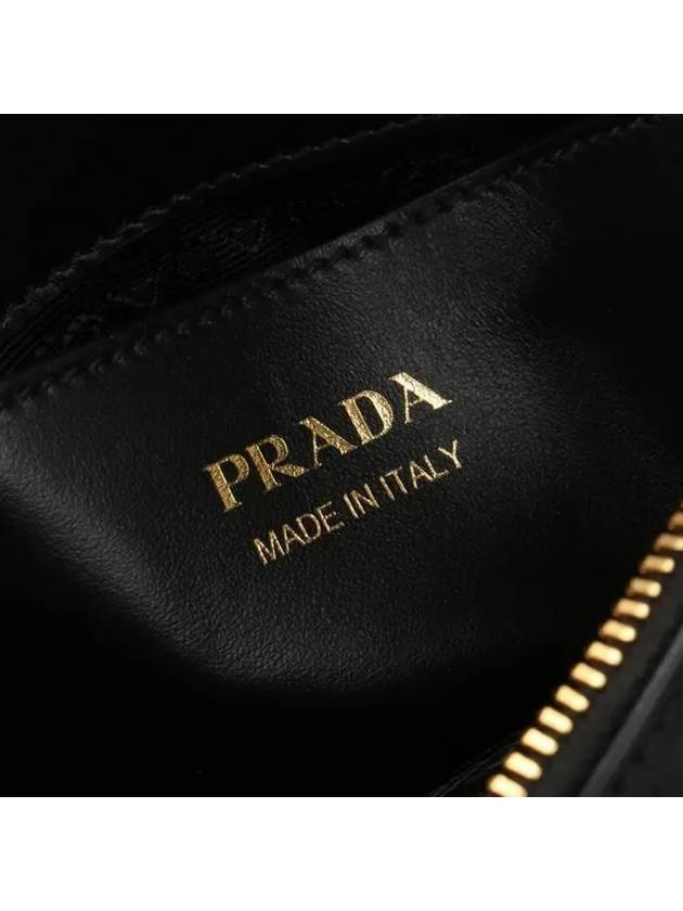 Leather Mini Shoulder Bag Black - PRADA - BALAAN 9