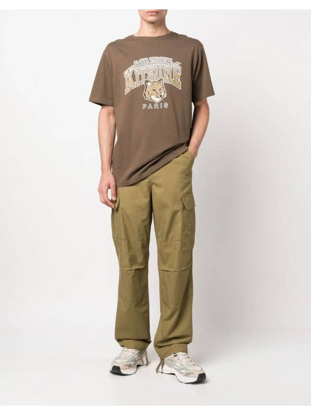 Campus Fox Relaxed Short Sleeve T-Shirt Khaki - MAISON KITSUNE - BALAAN 3