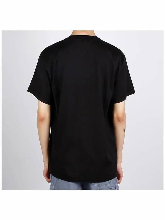 Logo Patch Short Sleeves T-Shirt Black - STONE ISLAND - BALAAN 5