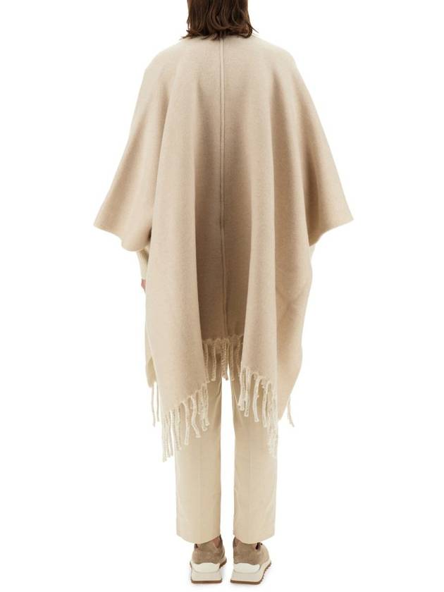 Brunello Cucinelli Double Knit Wool And Cashmere Poncho - BRUNELLO CUCINELLI - BALAAN 3