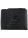 Pegasus Embossed Logo Clutch Bag Black - ETRO - BALAAN 2